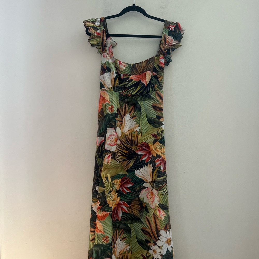 FARM Rio Green Tropical Floral Maxi Dress - Picture 7 of 16